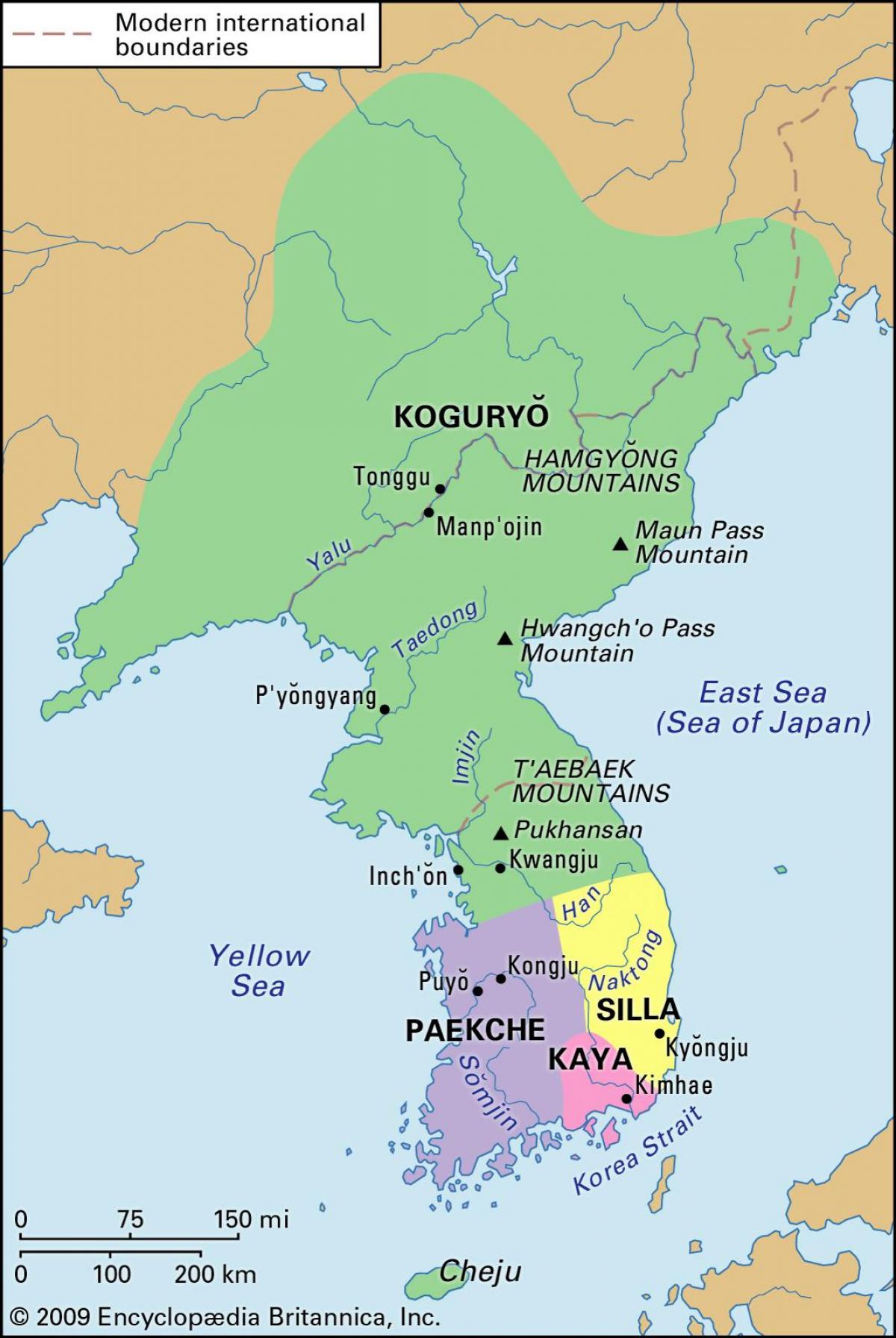 Mapa histórico da Coreia do Sul (ROK)