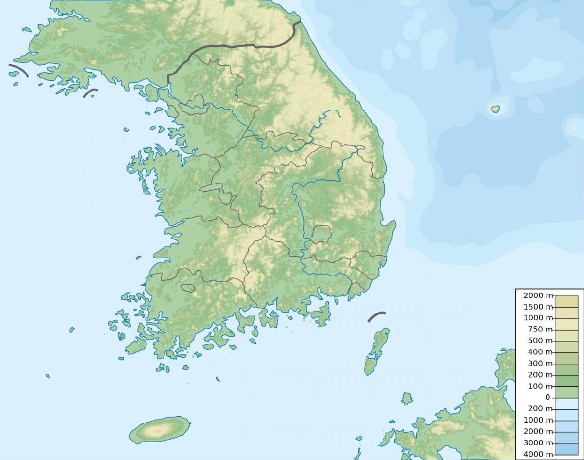 Mapa da Coreia do Sul (ROK)