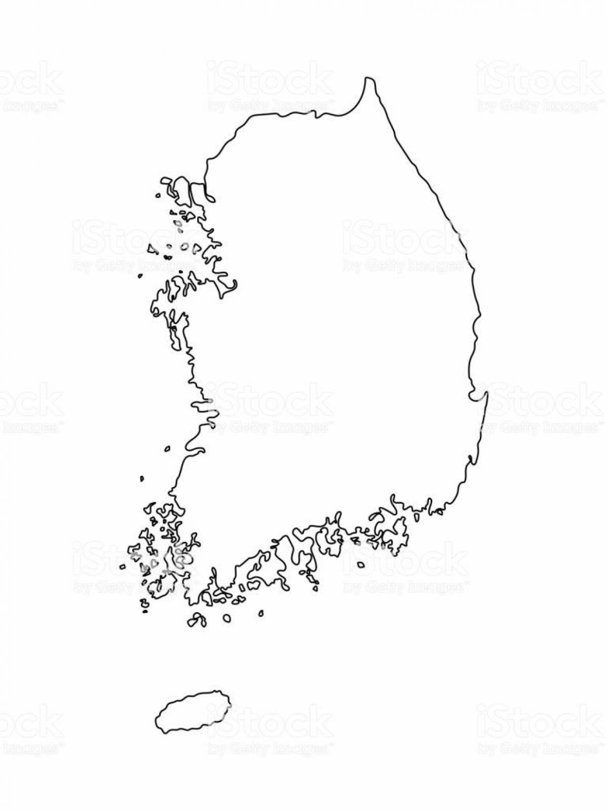 Mapa Vazio da Coreia do Sul (ROK)